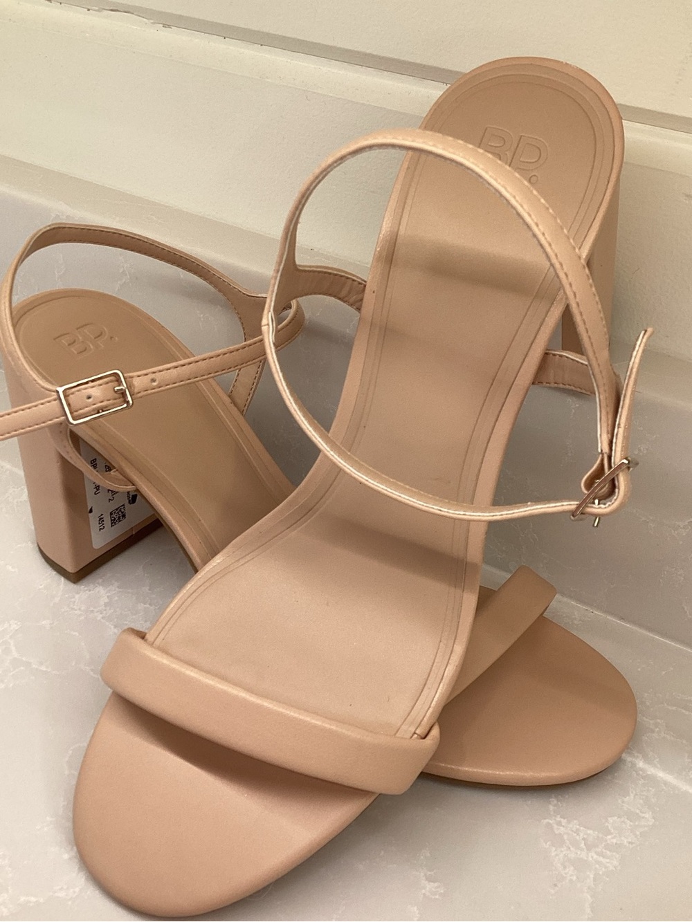 NWT || bp Nude/Blush Block Heel Ankle-Strap Sandals